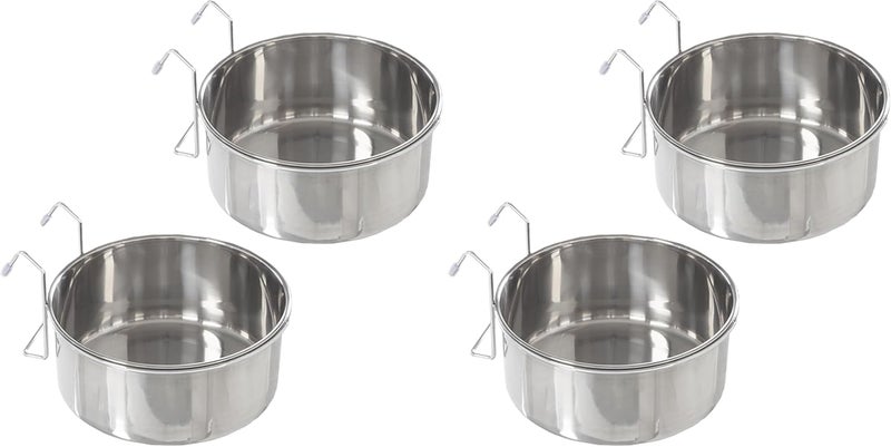 PETMAKER Set of 2 Stainless-Steel Dog Bowls - Cage, Kennel, and Crate Hanging Pet Bowls for Food and Water - 50.4oz Each and Dishwasher Safe by (Pack of 2) - Image 1